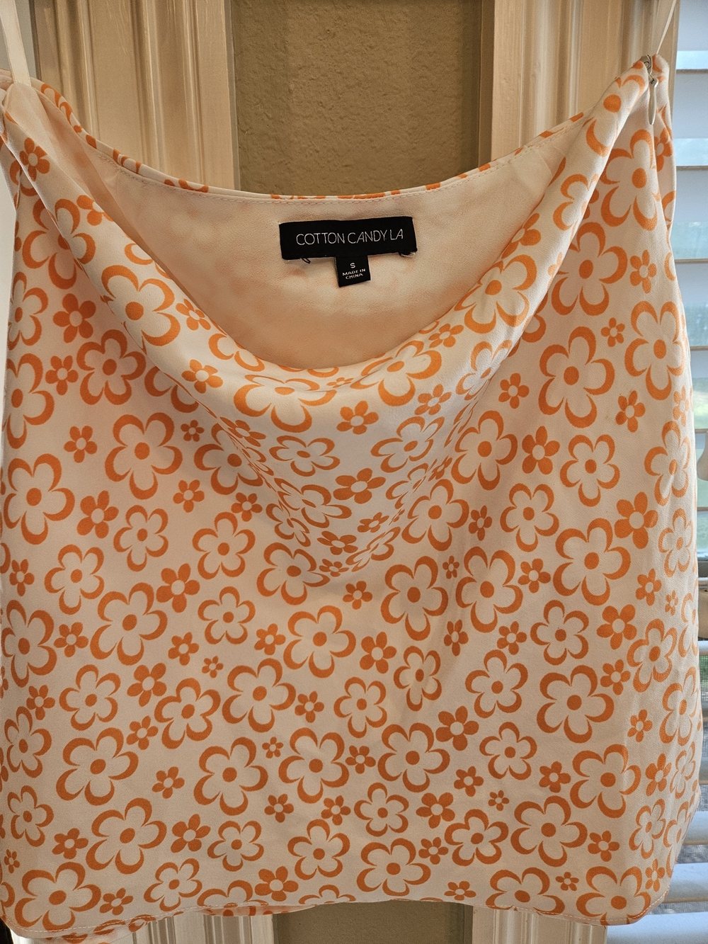Cotton Candy Orange Floral Mini Skirt So Cute